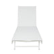 Sally Outdoor Chaise Lounge | Aluminum Frame | White Mesh Fabric 78’’ BM337020