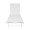 Sally Outdoor Chaise Lounge | Aluminum Frame | White Mesh Fabric 78"