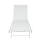 Sally Outdoor Chaise Lounge | Aluminum Frame | White Mesh Fabric 78"