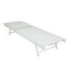 Sally Outdoor Chaise Lounge | Aluminum Frame | White Mesh Fabric 78’’ BM337020