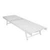 Sally Outdoor Chaise Lounge | Aluminum Frame | White Mesh Fabric 78"