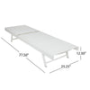 Sally Outdoor Chaise Lounge | Aluminum Frame | White Mesh Fabric 78’’ BM337020