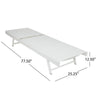 Sally Outdoor Chaise Lounge | Aluminum Frame | White Mesh Fabric 78"