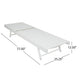 Sally Outdoor Chaise Lounge | Aluminum Frame | White Mesh Fabric 78"