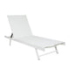 Sally Outdoor Chaise Lounge | Aluminum Frame | White Mesh Fabric 78"