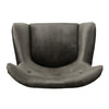 Zorro Armchair | Black Angled Wood Legs | Gray Button Tufted Velvet