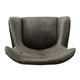 Zorro Armchair | Black Angled Wood Legs | Gray Button Tufted Velvet