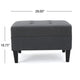 Sabby Ottoman with Tapered Birch Wood Legs | Dark Gray Fabric 29’’ BM337028