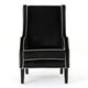 Vendy Accent Club Armchair | High Backrest | Rubberwood | Black Velvet