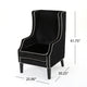 Vendy Accent Club Armchair | High Backrest | Rubberwood | Black Velvet BM337029