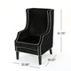 Vendy Accent Club Armchair | High Backrest | Rubberwood | Black Velvet