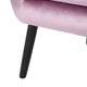 Zorro Accent Armchair | Black Angled Wood Legs | Pink Tufted Velvet BM337031