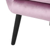Zorro Accent Armchair | Black Angled Wood Legs | Pink Tufted Velvet
