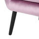 Zorro Accent Armchair | Black Angled Wood Legs | Pink Tufted Velvet