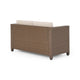 Perie Outdoor Loveseat | Modern Brown Faux Rattan | Gray Polyester