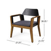 Soyan Outdoor Club Chair Set of 2 | Teak Brown Acacia Wood | Blue