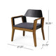 Soyan Outdoor Club Chair Set of 2 | Teak Brown Acacia Wood | Blue