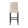 Marky Barstool Chair Set of 2 | Arched Back and Footrest | Soft Beige