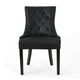 Chen Dining Chair Set of 2 | Curved | Black Diamond Tuft Microfiber