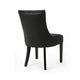 Chen Dining Chair Set of 2 | Curved | Black Diamond Tuft Microfiber