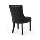 Chen Dining Chair Set of 2 | Curved | Black Diamond Tuft Microfiber BM337051