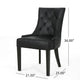 Chen Dining Chair Set of 2 | Curved | Black Diamond Tuft Microfiber