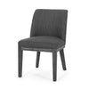 Edena Dining Chair Set of 2 | Black Rubberwood | Charcoal Gray BM337052