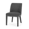 Edena Dining Chair Set of 2 | Black Rubberwood | Charcoal Gray