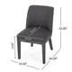 Edena Dining Chair Set of 2 | Black Rubberwood | Charcoal Gray