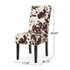 Serie Dining Chair Set of 2 | Rubberwood Cowhide Pattern Beige Velvet BM337063