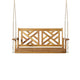 Annah Porch Swing Bench w Chains | Herringbone Teak Brown Acacia Wood
