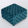 Laie Ottoman | Diamond Stitch Button Tufted Teal Blue Velvet 29’’ BM337066