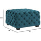 Laie Ottoman | Diamond Stitch Button Tufted Teal Blue Velvet 29’’ BM337066