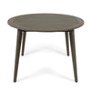 Ambre Patio Dining Table | Round Slatted Oak Brown Acacia Wood 47"