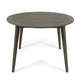 Ambre Patio Dining Table | Round Slatted Oak Brown Acacia Wood 47"