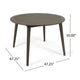 Ambre Patio Dining Table | Round Slatted Oak Brown Acacia Wood 47"