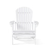 Libo Outdoor Reclining Adirondack Chair with Slanted Back | White Wood BM337068