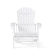 Libo Outdoor Reclining Adirondack Chair with Slanted Back | White Wood BM337068