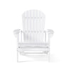 Libo Outdoor Reclining Adirondack Chair with Slanted Back | White Wood