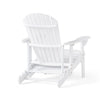 Libo Outdoor Reclining Adirondack Chair with Slanted Back | White Wood BM337068