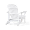 Libo Outdoor Reclining Adirondack Chair with Slanted Back | White Wood