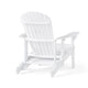 Libo Outdoor Reclining Adirondack Chair with Slanted Back | White Wood