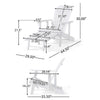 Libo Outdoor Reclining Adirondack Chair with Slanted Back | White Wood BM337068