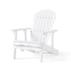 Libo Outdoor Reclining Adirondack Chair with Slanted Back | White Wood