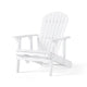 Libo Outdoor Reclining Adirondack Chair with Slanted Back | White Wood