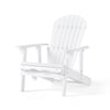 Libo Outdoor Reclining Adirondack Chair with Slanted Back | White Wood