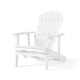 Libo Outdoor Reclining Adirondack Chair with Slanted Back | White Wood