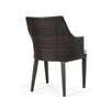 Ellish Outdoor Chair Set of 2 | Metal Legs | Brown Rattan Beige Fabric