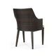 Ellish Outdoor Chair Set of 2 | Metal Legs | Brown Rattan Beige Fabric