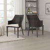 Ellish Outdoor Chair Set of 2 | Metal Legs | Brown Rattan Beige Fabric